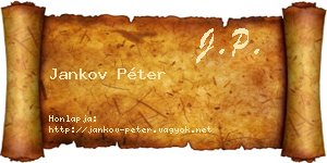 Jankov Péter névjegykártya