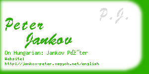 peter jankov business card